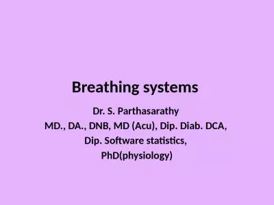 Breathing systems  Dr. S.