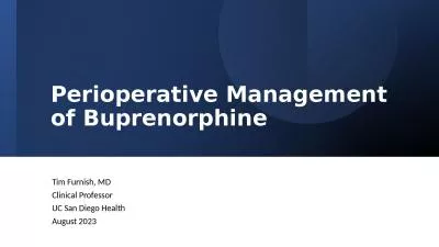 Perioperative Management of Buprenorphine