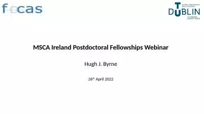 MSCA Ireland Postdoctoral Fellowships Webinar