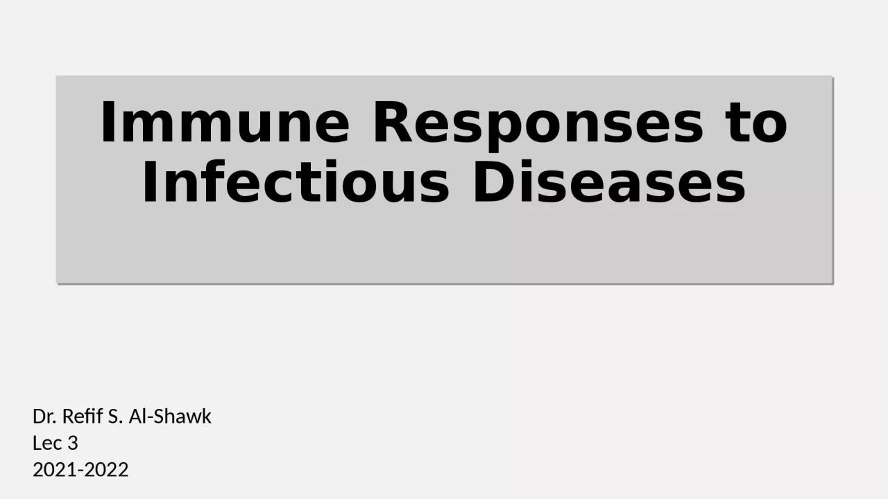 PPT-Immune Responses to Infectious Diseases