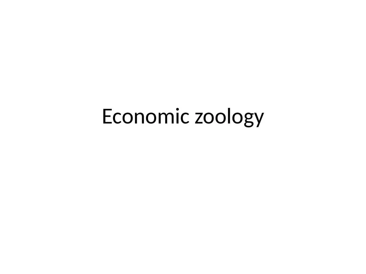 PPT-Economic zoology Parasitic protozoans and human diseases