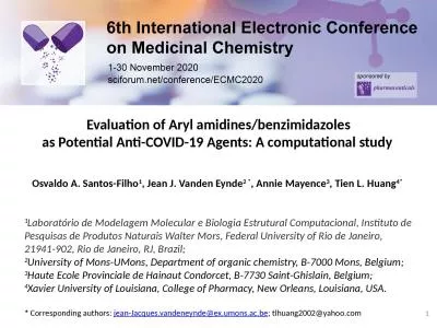 Evaluation of Aryl amidines/benzimidazoles