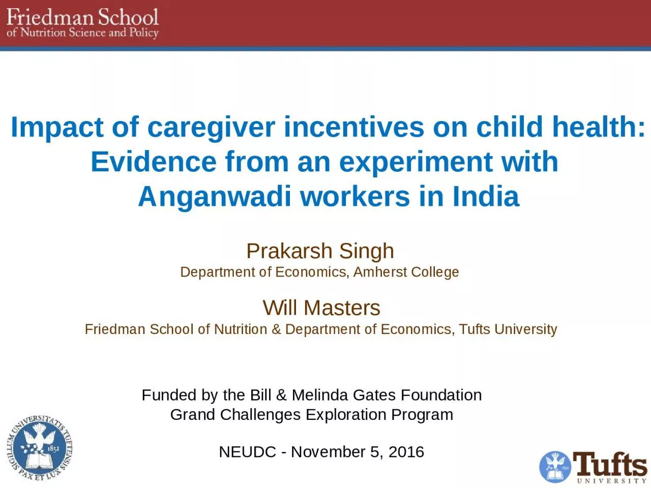 PPT-Impact of caregiver incentives on child health: