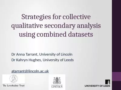 Strategies for collective qualitative secondary analysis using combined datasets