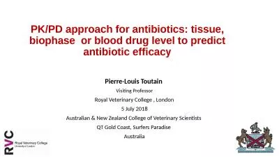 PK/PD approach for antibiotics: tissue, biophase  or blood drug level to predict antibiotic