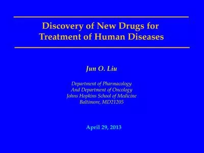 Jun O. Liu Department of Pharmacology