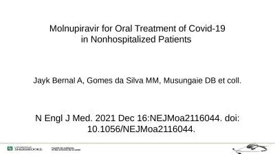 Molnupiravir  for Oral  Treatment