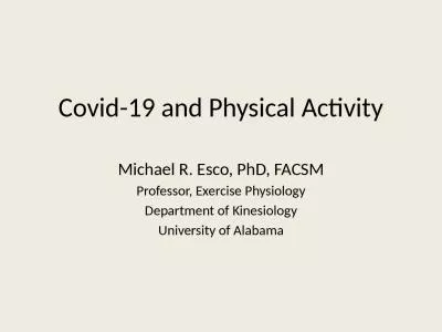 Covid-19 and Physical Activity