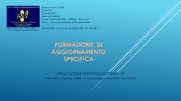 Formazione  di aggiornamento specifica