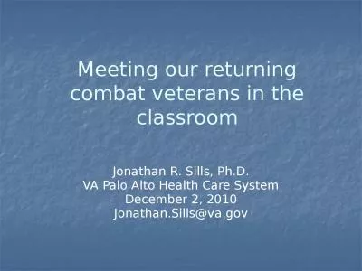 Meeting our returning combat veterans in the classroom