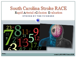 Stroke by the numbers South Carolina Stroke RACE