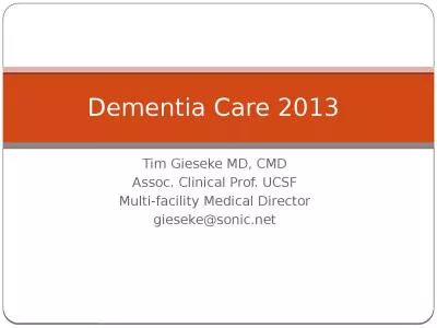 Tim Gieseke MD, CMD Assoc. Clinical Prof. UCSF