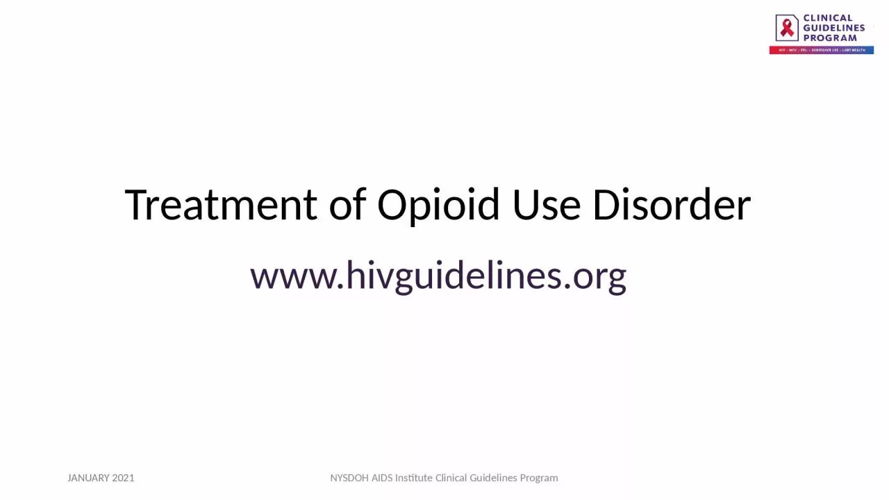 PPT-Treatment of Opioid Use Disorder