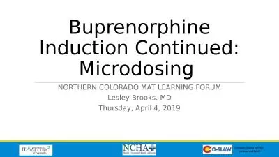 Buprenorphine Induction Continued: