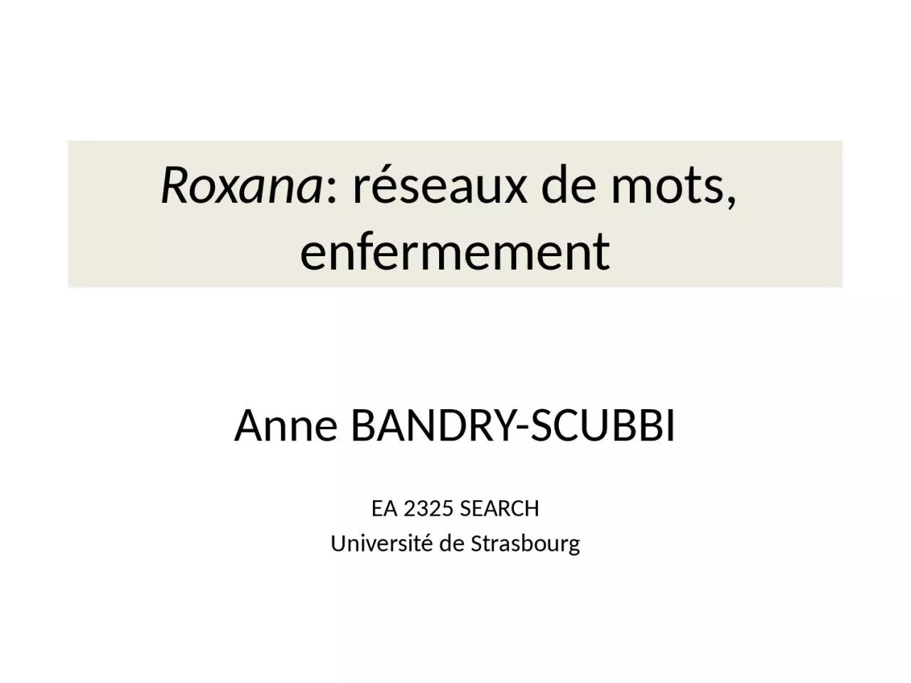 PPT-Roxana : réseaux de mots,