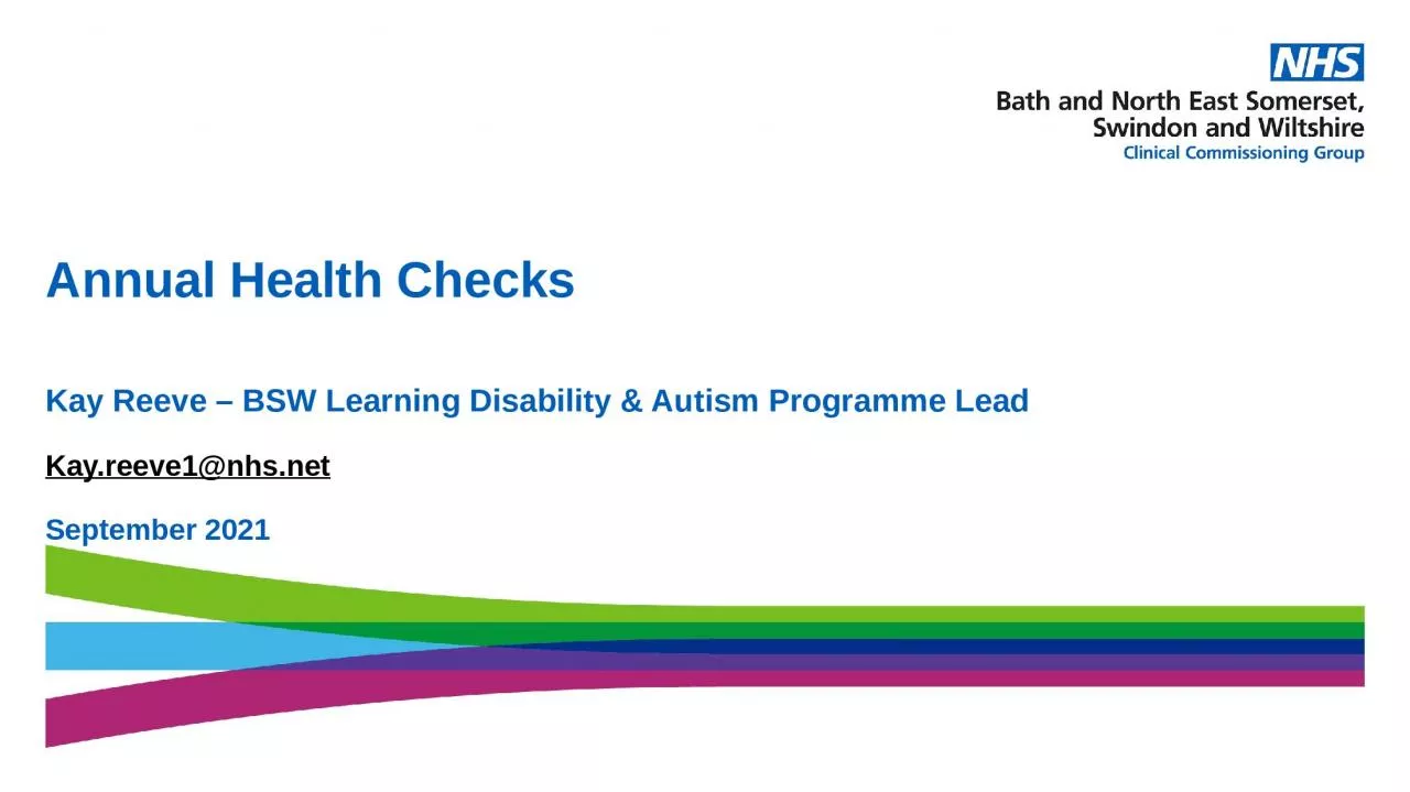 PPT-Kay Reeve – BSW Learning Disability & Autism Programme Lead