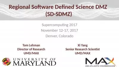 Regional Software Defined Science DMZ