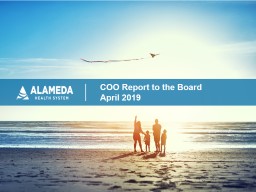 COO Report to the Board April 2019