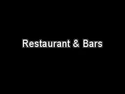 Restaurant & Bars