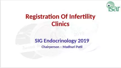 Registration Of Infertility Clinics