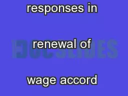 Challenges and responses in renewal of wage accord in Tirupur 
...