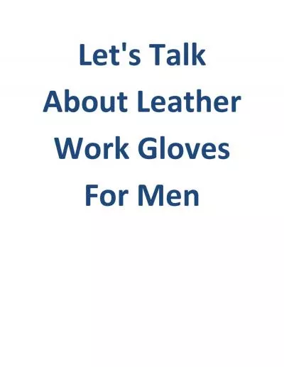 leather work gloves for men