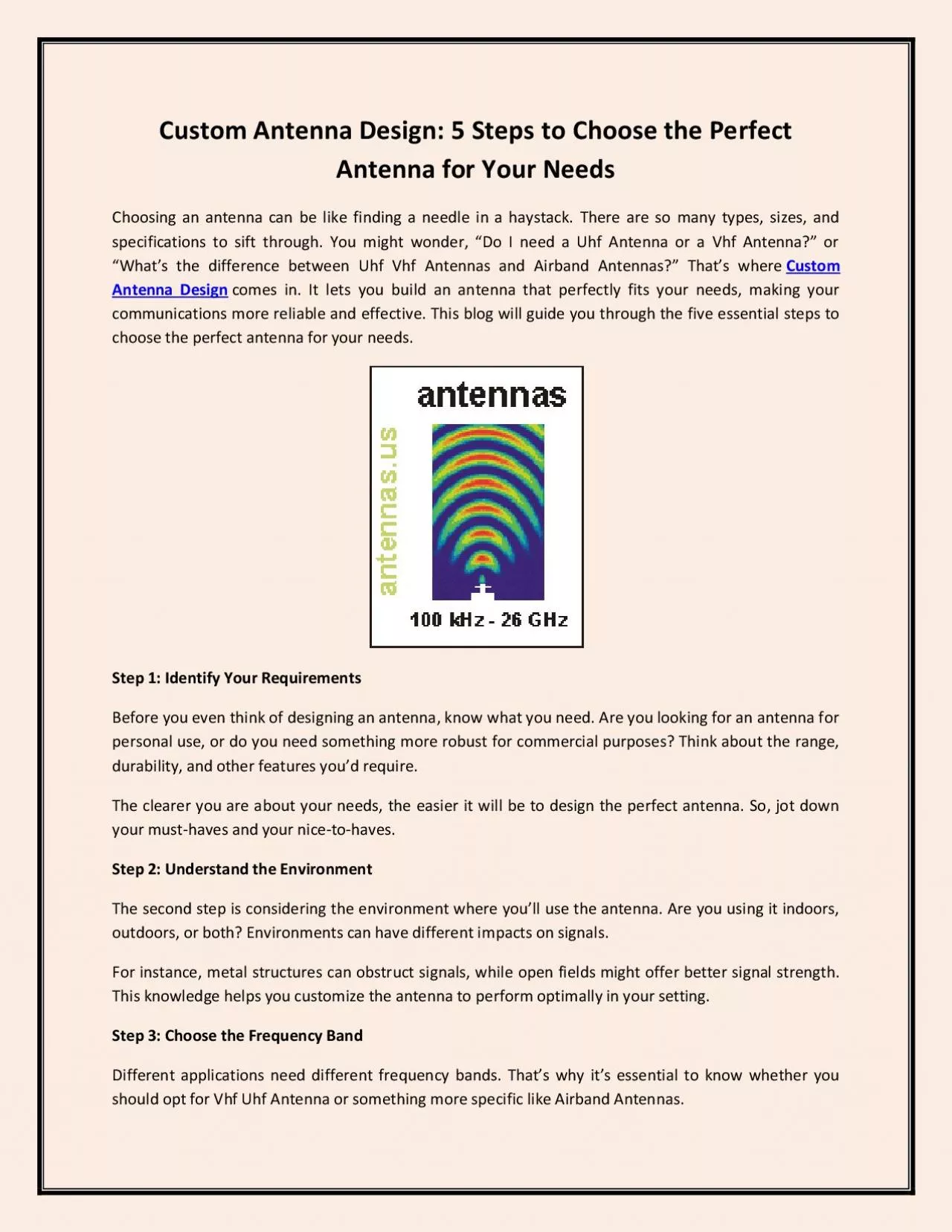 PDF-Custom Antenna Design: 5 Steps to Choose the Perfect Antenna for Your Needs