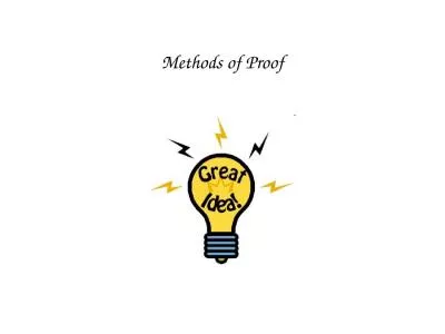 Methods of Proof This Lecture