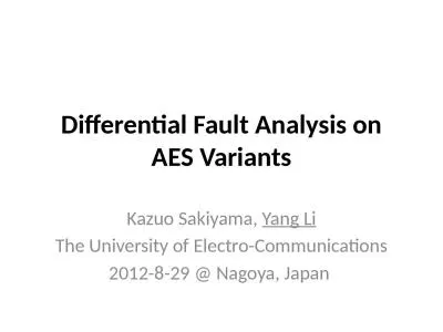 Differential Fault Analysis on AES Variants