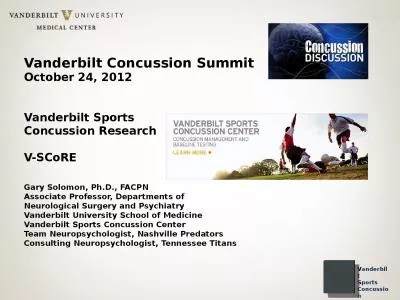 Vanderbilt Concussion Summit