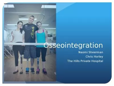 Osseointegration Naomi  Sheerman