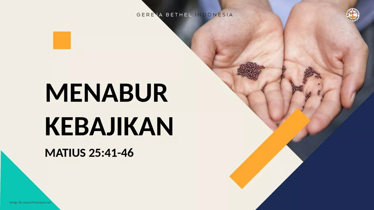 PPT-MENABUR KEBAJIKAN MATIUS 25:41-46