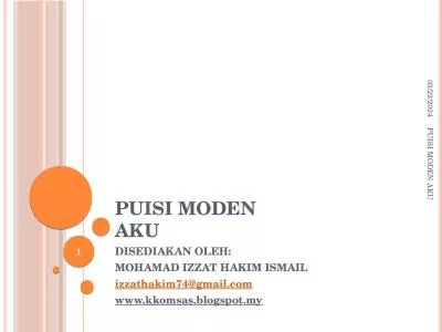 PUISI MODEN AKU DISEDIAKAN OLEH: