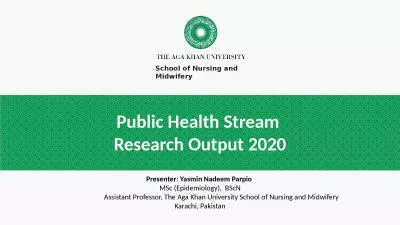 Public Health Stream  Research Output 2020