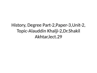 History , Degree  Part-2,Paper-3,Unit-2, Topic-
