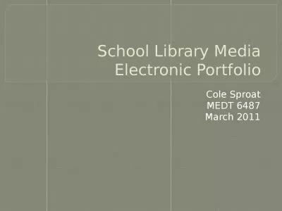 School Library Media Electronic Portfolio