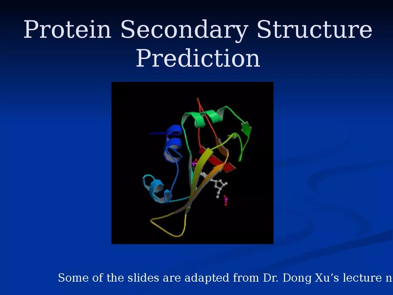 PPT-Protein Secondary Structure Prediction