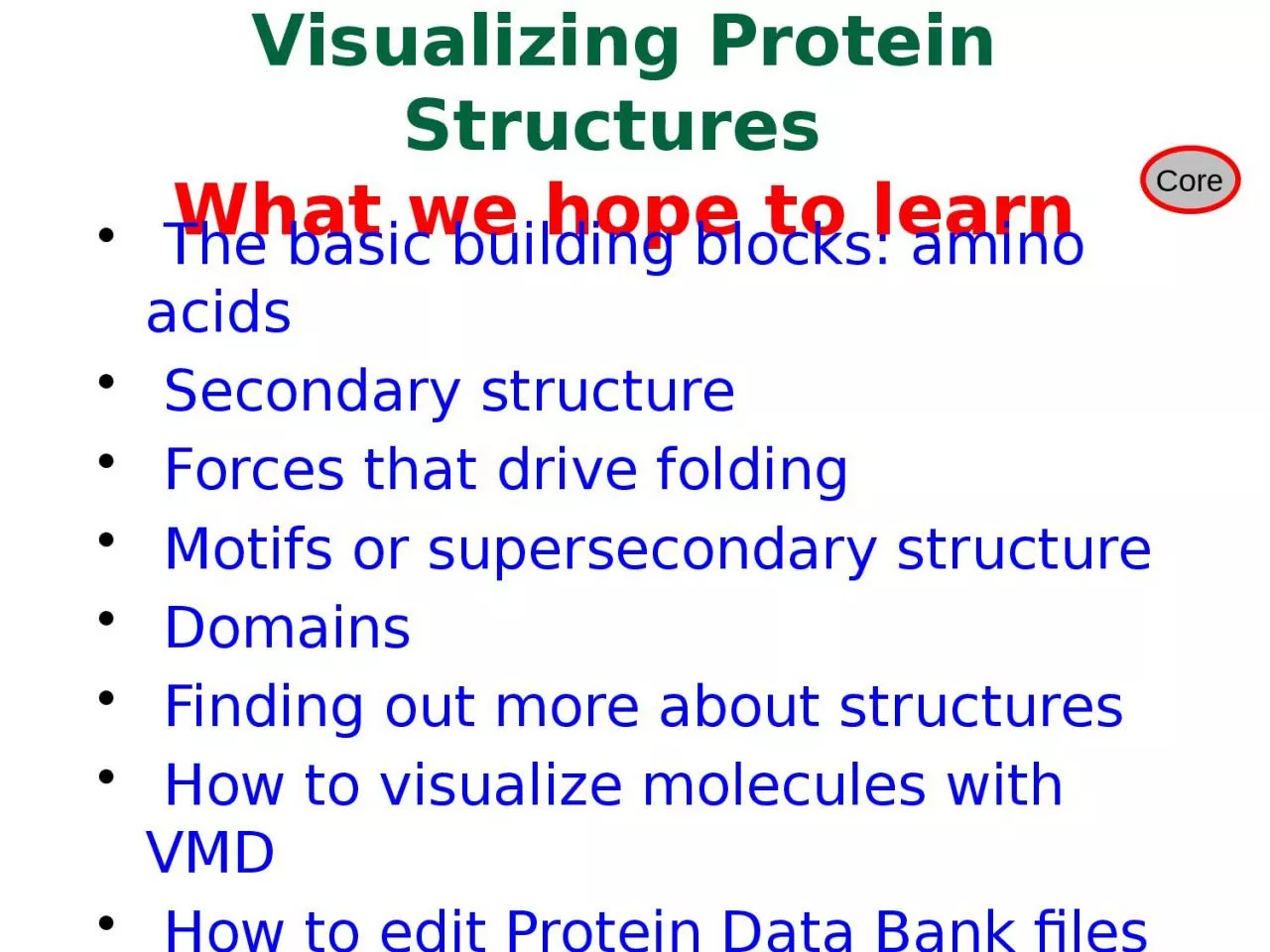 Visualizing Protein Structures