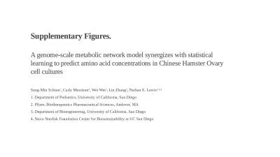 Supplementary Figures. A genome-scale metabolic network model synergizes with statistical