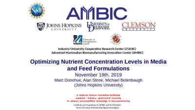 Optimizing Nutrient Concentration Levels in Media and Feed Formulations