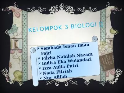 Kelompok  3  biologi   