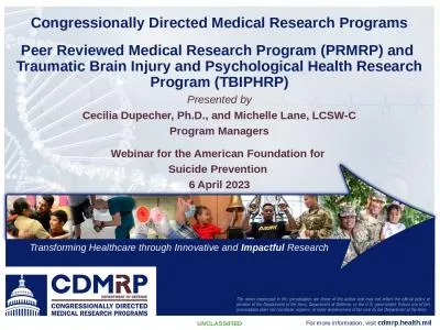 Congressionally Directed Medical Research Programs