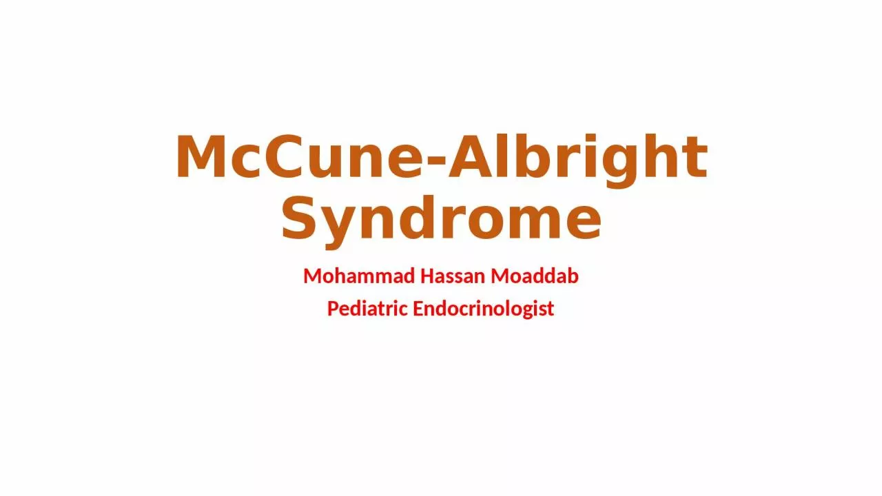 PPT-McCune-Albright Syndrome