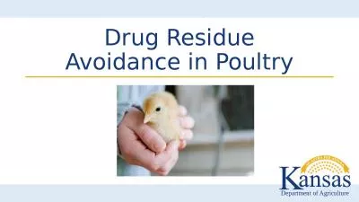 Drug Residue Avoidance in Poultry