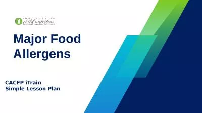 Major Food Allergens CACFP