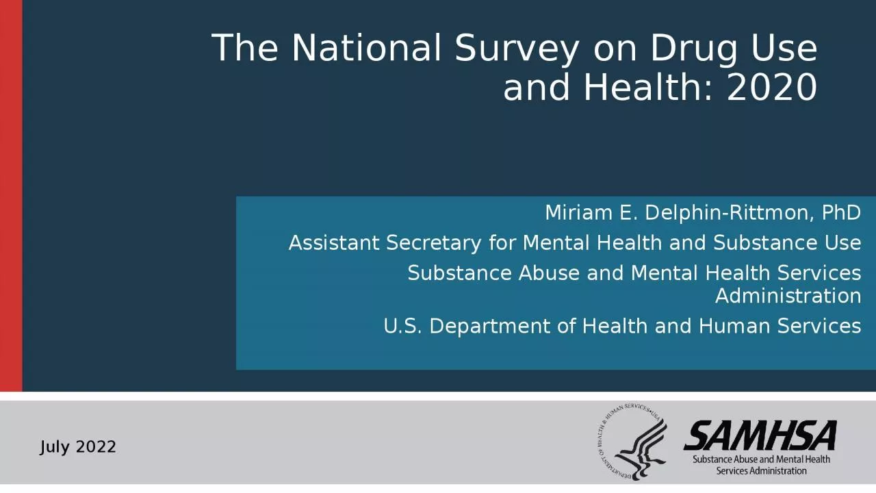 PPT-The National Survey on Drug Use and Health: 2020