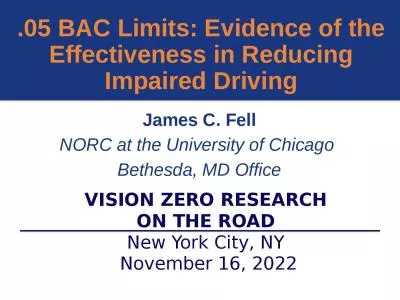 James C. Fell NORC at the University of Chicago