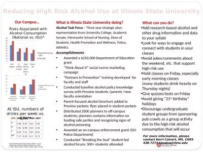 Reducing High Risk Alcohol Use at Illinois State University