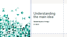 PPT-Understanding the main idea