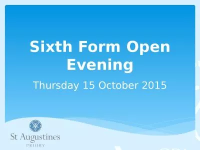 Sixth Form Open Evening Thursday